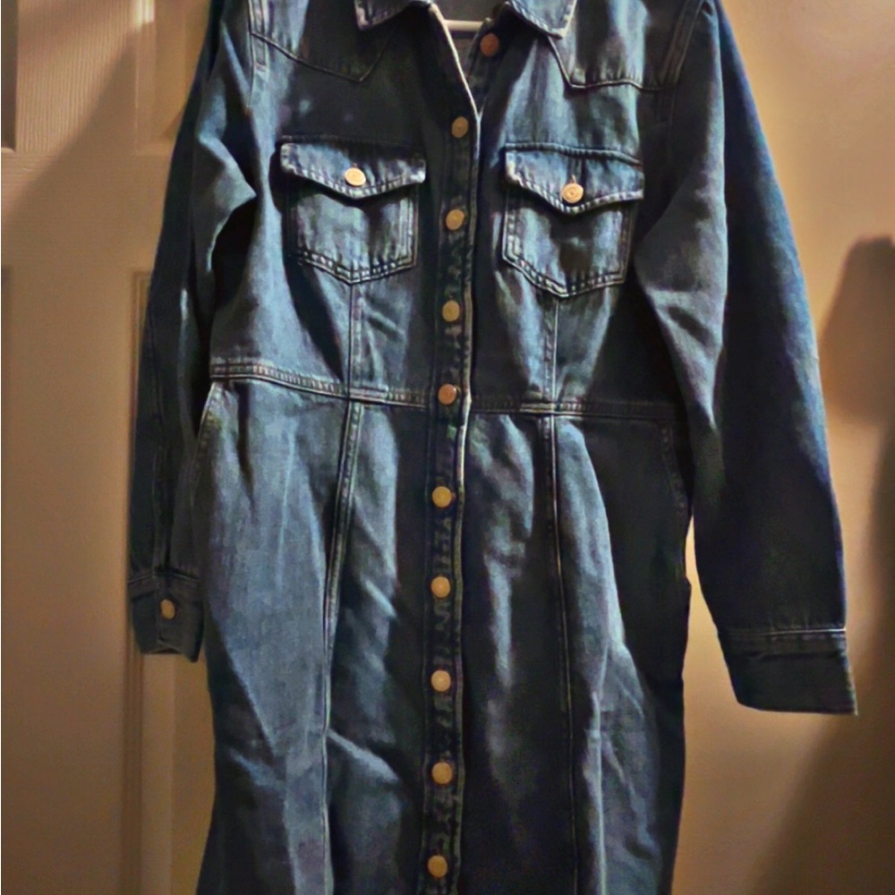 Levi's Blue Denim Shirt Dress